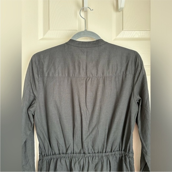 NWT New Abercrombie & Fitch Linen Blend Button Up Long Sleeve Cinch Waist Dress - Picture 9 of 16